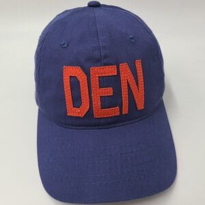 Aviate Hat Strapback Blue Red DEN Denver Airport Code Travel Casual Cotton Men